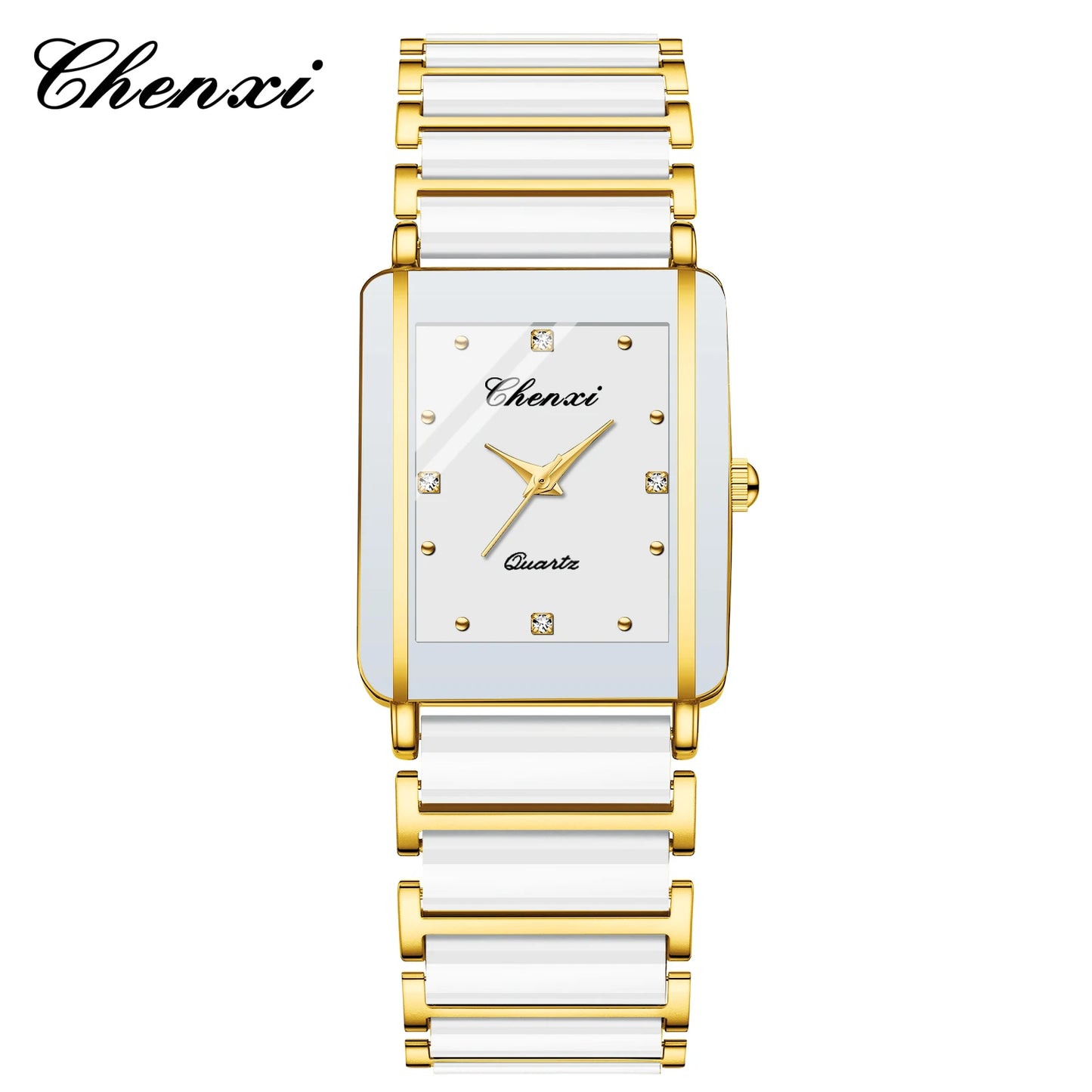 CHENXI 104A Top marque de luxe Couple montre hommes et femmes Imitation bracelet en céramique exquise Date montres relojes para damas