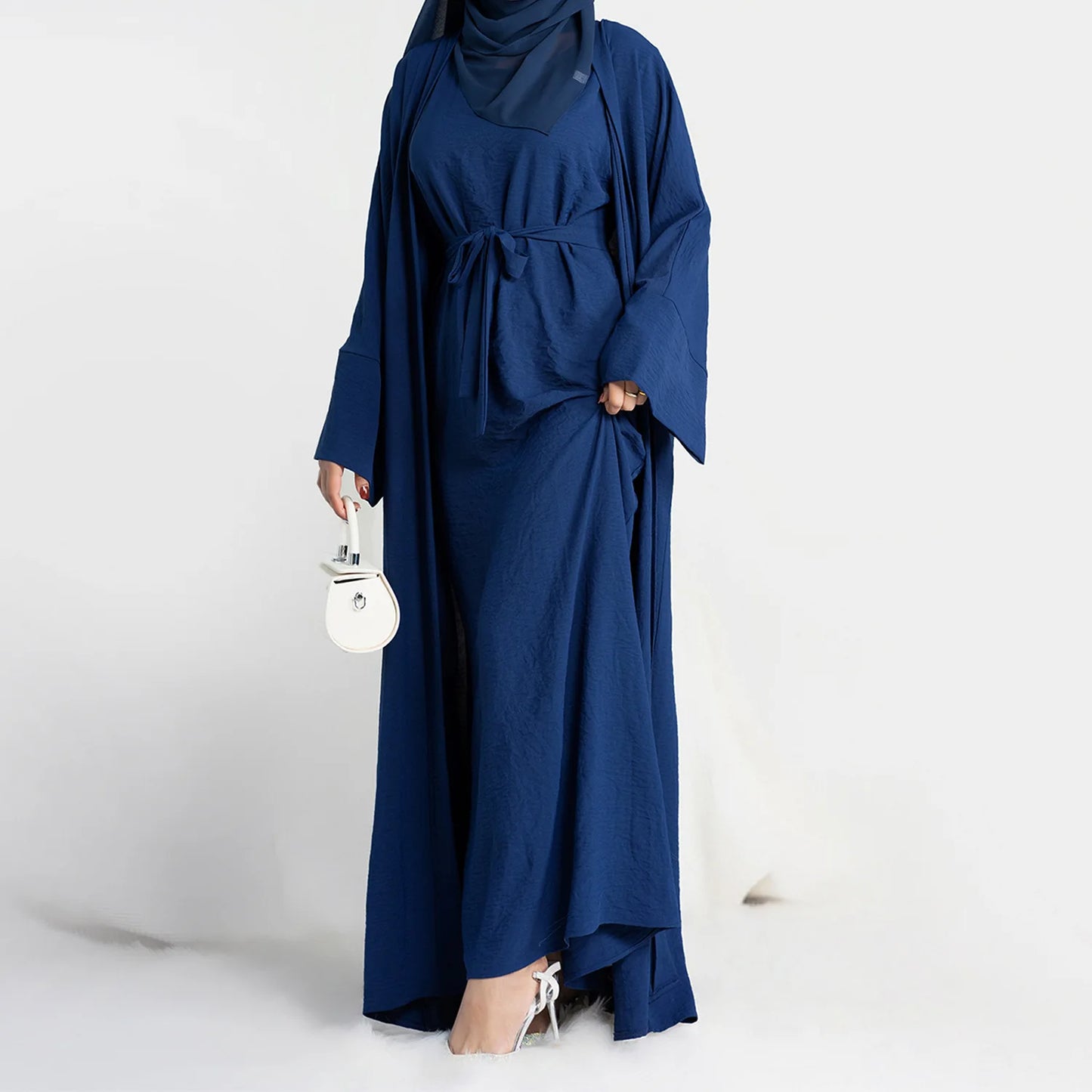Ensemble de luxe pour femmes, Abaya ouverte, Kaftan, Dubaï, Turquie