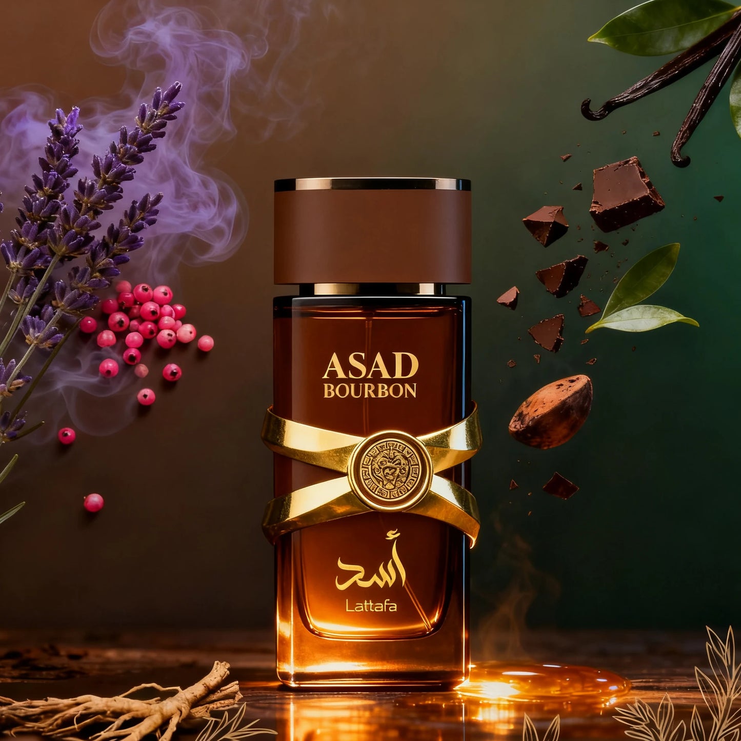 Asad Bourbon Parfums De luxe pour hommes, épicés Woody