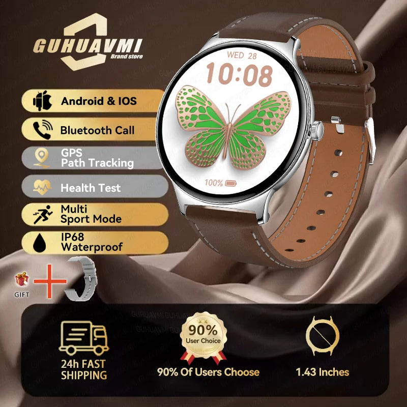 2025 nouvelle montre intelligente pour les femmes cadeau 1.43 pouces