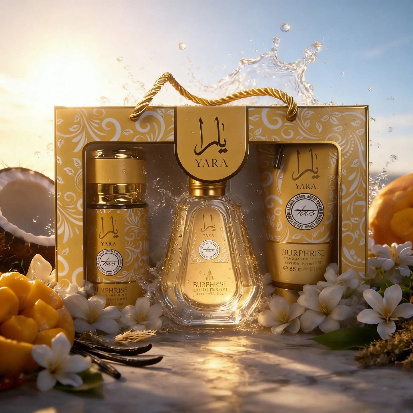 BURPHISE YARA TOUS COFFRET CADEAU PARFUM FEMME 3 PIÈCES - EAU DE PARFUM 50ML + BRUME 88ML + LOTION PARFUMÉE 88G