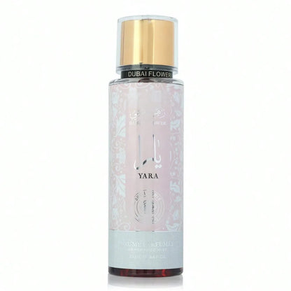 Yara Brume Parfumée 250 ml – Brume Corporelle Florale & Fruitée, Notes Exotiques, Parfum Sensuel et Ensoleillé