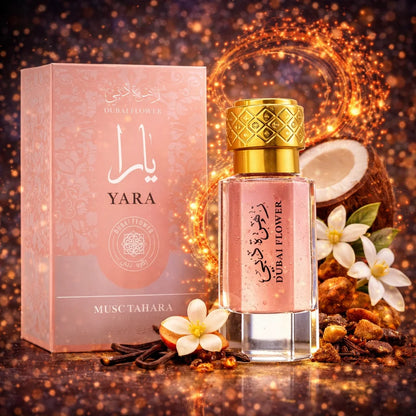 Dubai Flower Musc Tahara Yara 12ML  Extrait de parfum sans alcool Femme