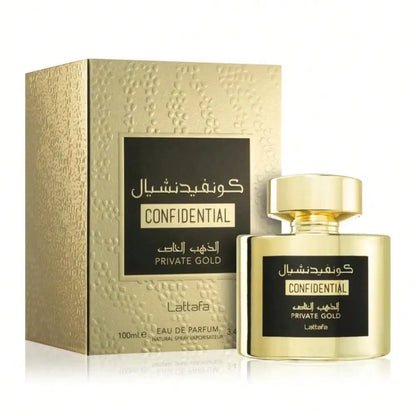 Lattafa - Confidential Private Gold 100ml Eau de parfum unisexe