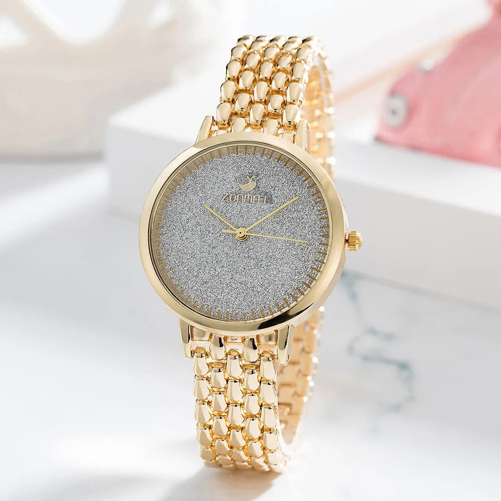 Montre-Bracelet de Luxe pour Femme, Ensemble de 3 Pièces, Horloge d'Anniversaire