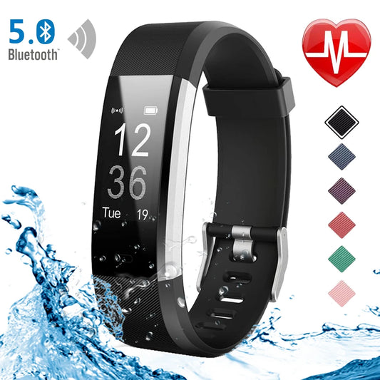 Bracelet de sport intelligent pour hommes et femmes, podomètre,