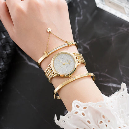 Montre-Bracelet de Luxe pour Femme, Ensemble de 3 Pièces, Horloge d'Anniversaire