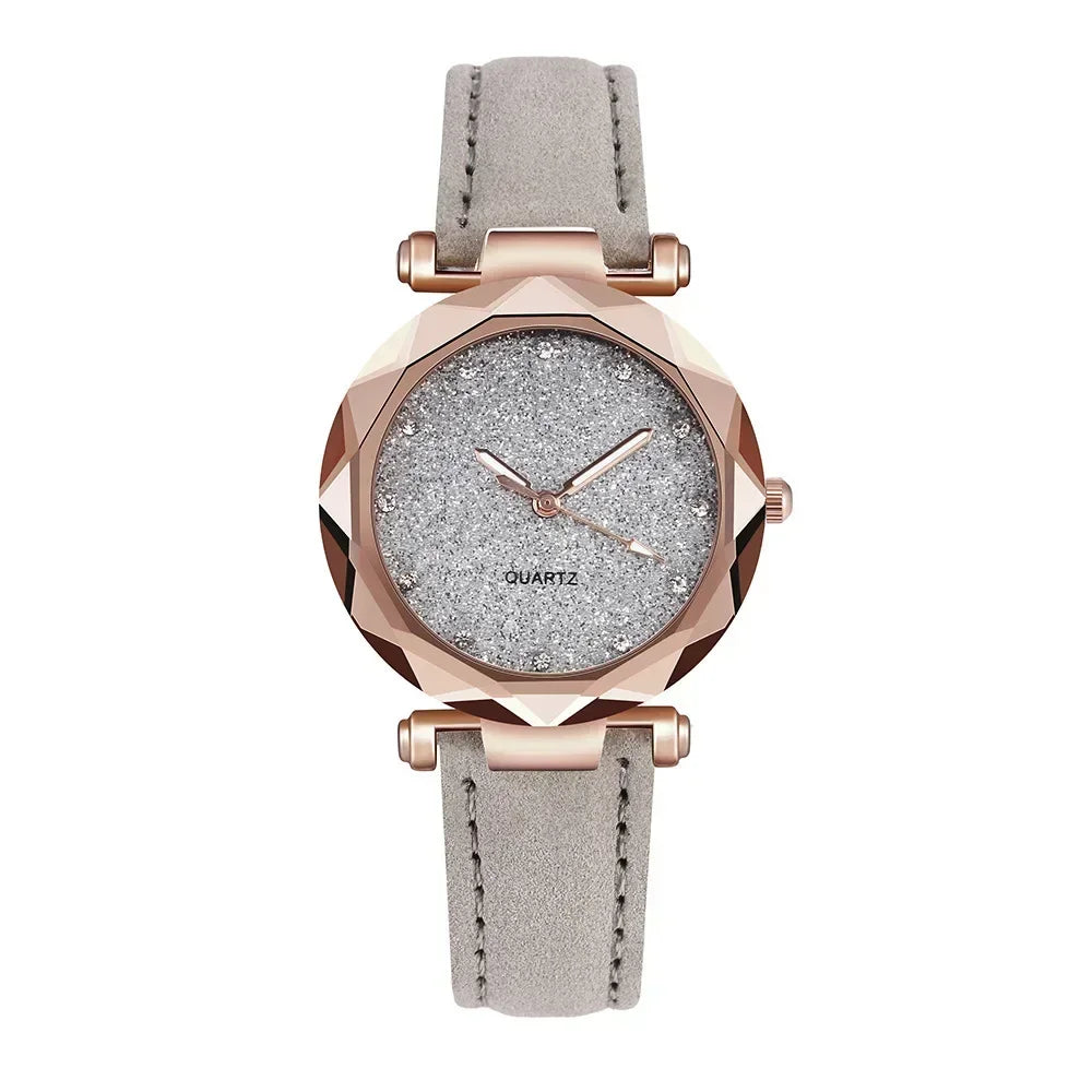 Montre-bracelet ciel étoilé avec biscuits pour femme