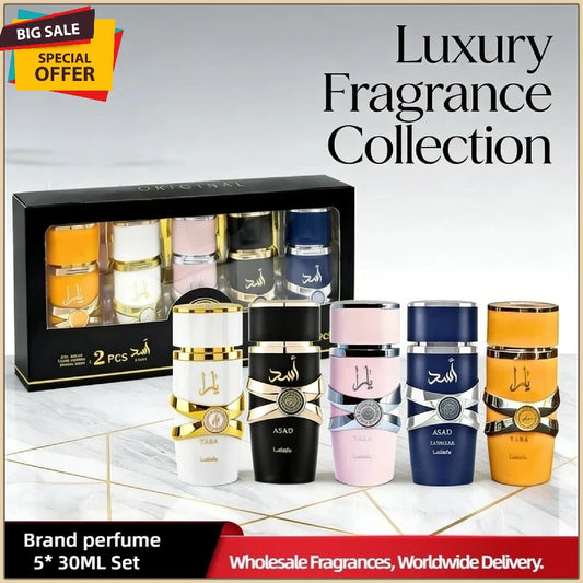 Lattafa ASAD & Yara 5x30ml luxe Oud Musk cadeau romantique