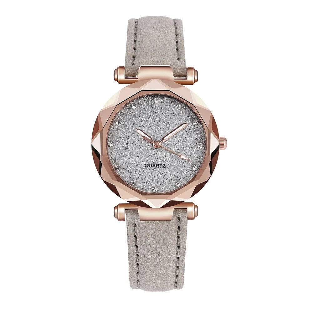 Montre-bracelet ciel étoilé avec biscuits pour femme