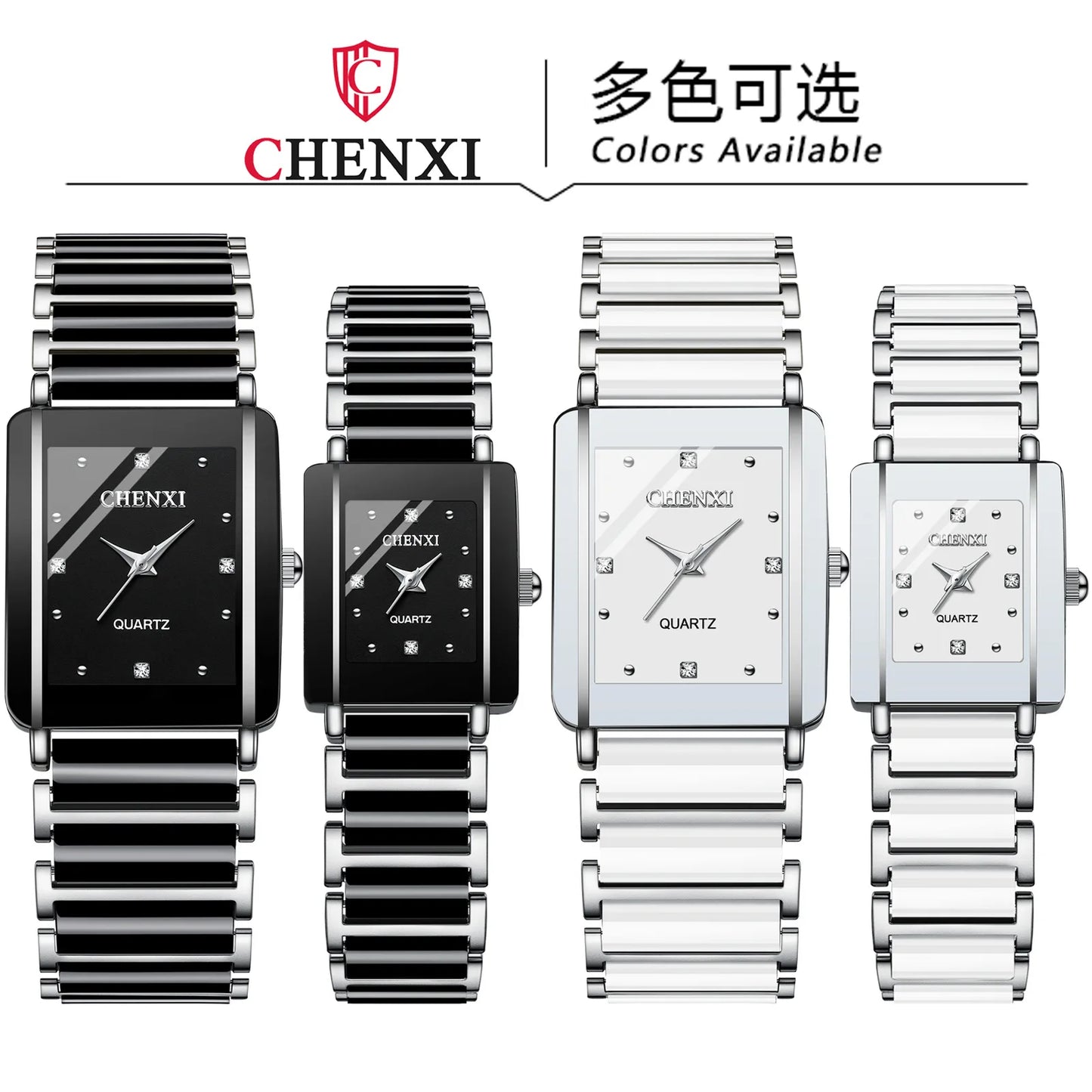 CHENXI 104A Top marque de luxe Couple montre hommes et femmes Imitation bracelet en céramique exquise Date montres relojes para damas