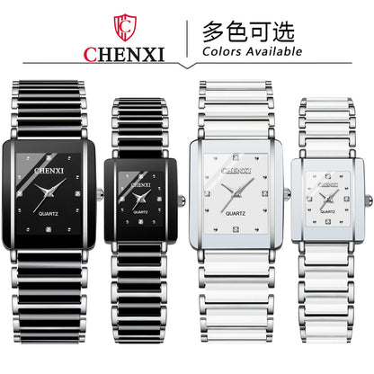 CHENXI 104A Top marque de luxe Couple montre hommes et femmes Imitation bracelet en céramique exquise Date montres relojes para damas