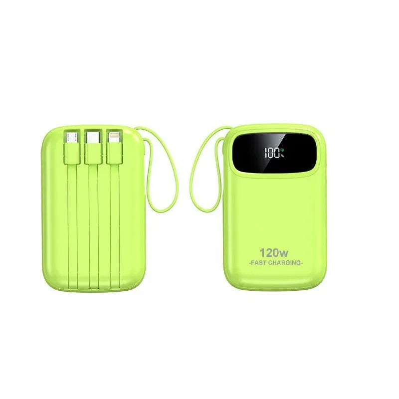 Batterie externe à charge super rapide 120W, nouvelle batterie externe de grande capacité 20000mAh avec câble