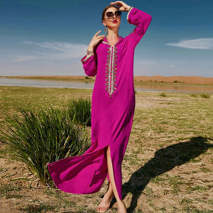 Luxe dubaï Abaya diamants caftan Jalabiya