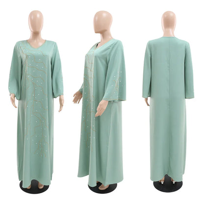 Caftan de soirée longue pour femmes, tenue élégante Dubaï, Turquie