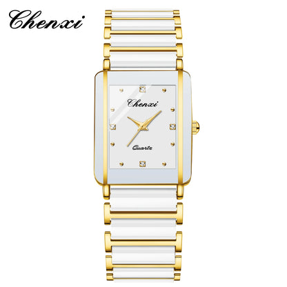 CHENXI 104A Top marque de luxe Couple montre hommes et femmes Imitation bracelet en céramique exquise Date montres relojes para damas