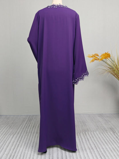 Abaya beige élégant de Dubaï pour femmes
