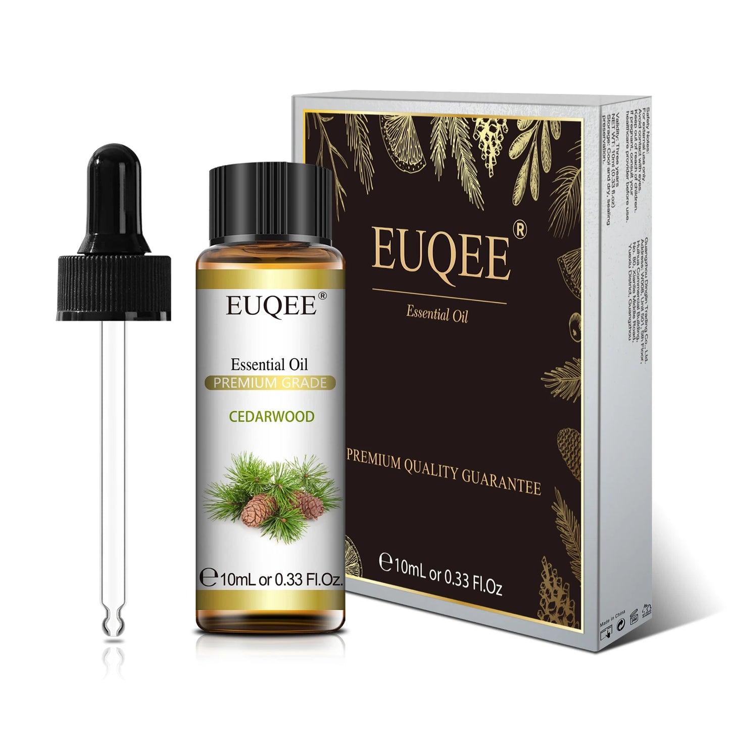 EUQEE-Huile essentielle naturelle pure, Lavande Jasmin Eucalyptus vanille parfum 10ml