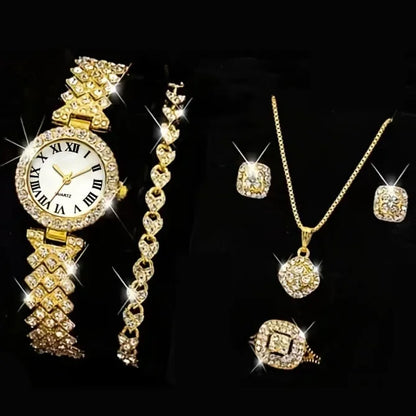 6 pièces ensemble femmes Montre horloge cadran romain marque de luxe Design
