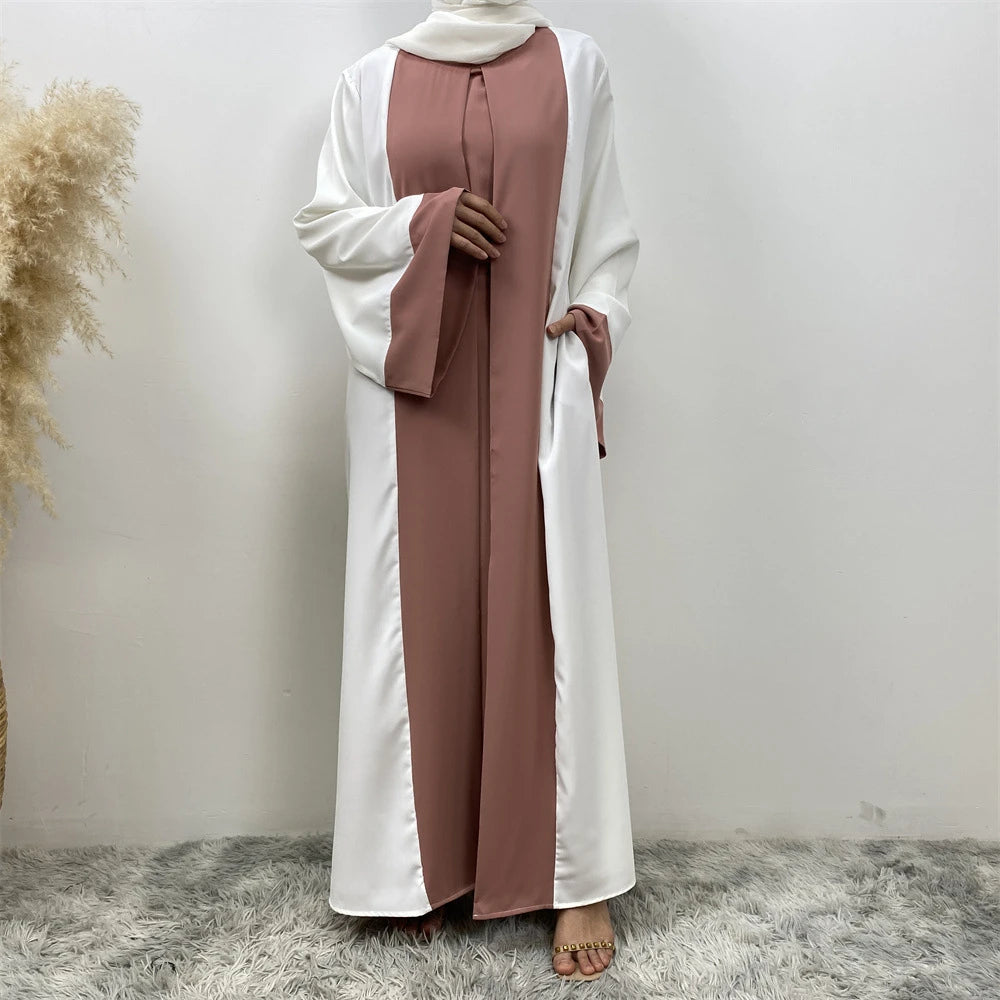 Abaya dubaï luxe épissage faux deux pièces caftan Marocain