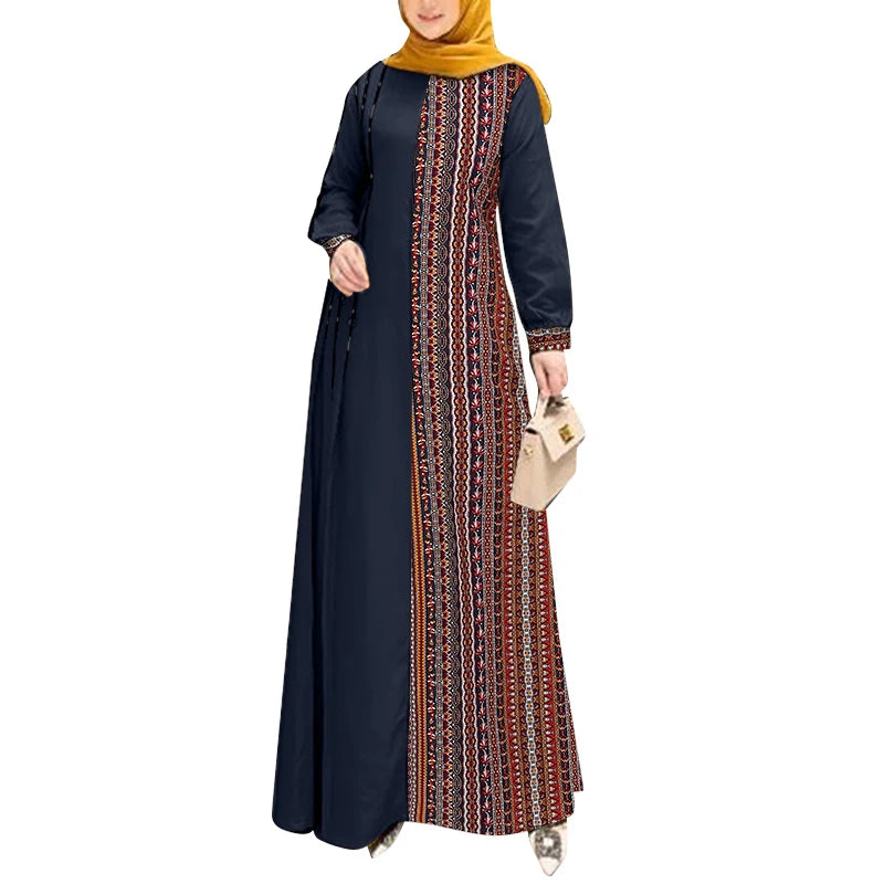 ZANZEA-Robe Maxi à Manches sulf pour Femme, Hijab, Col Rond