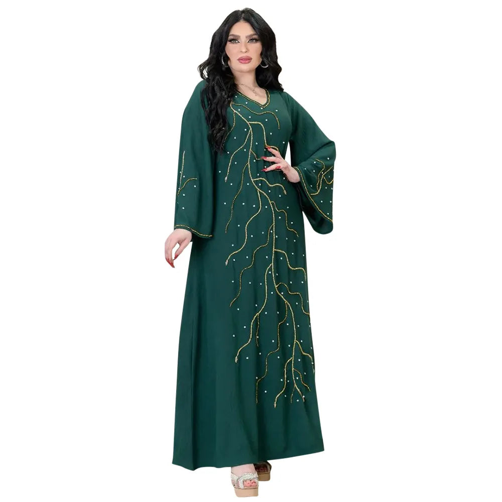 Caftan de soirée longue pour femmes, tenue élégante Dubaï, Turquie