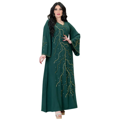 Caftan de soirée longue pour femmes, tenue élégante Dubaï, Turquie