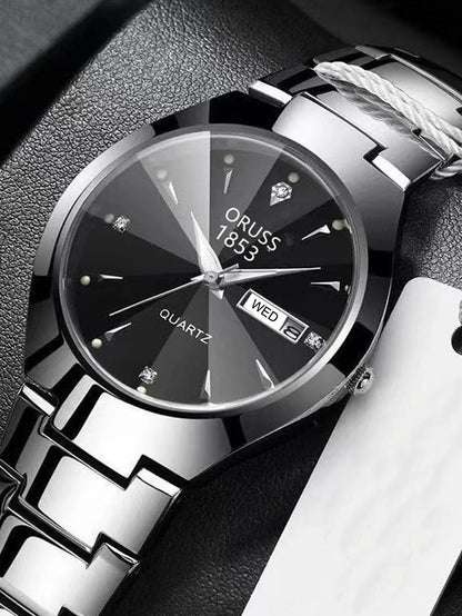 ORUSS-Montre de couple étanche pour hommes et femmes, quartz