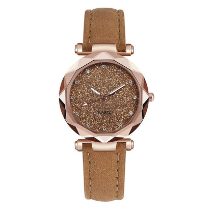 Montre-bracelet ciel étoilé avec biscuits pour femme