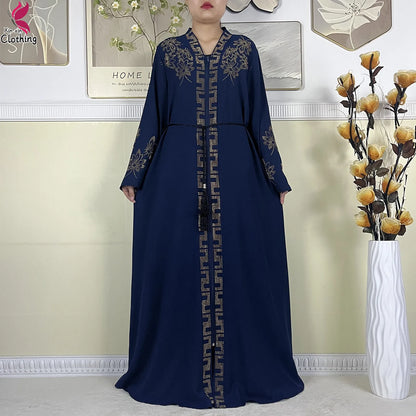 Nouveau Abayas pour femmes Robe à manches longues dubaï
