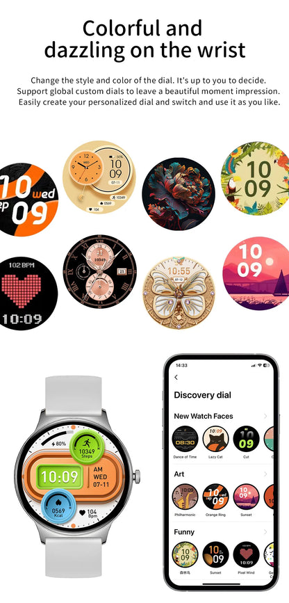 2025 nouvelle montre intelligente pour les femmes cadeau 1.43 pouces