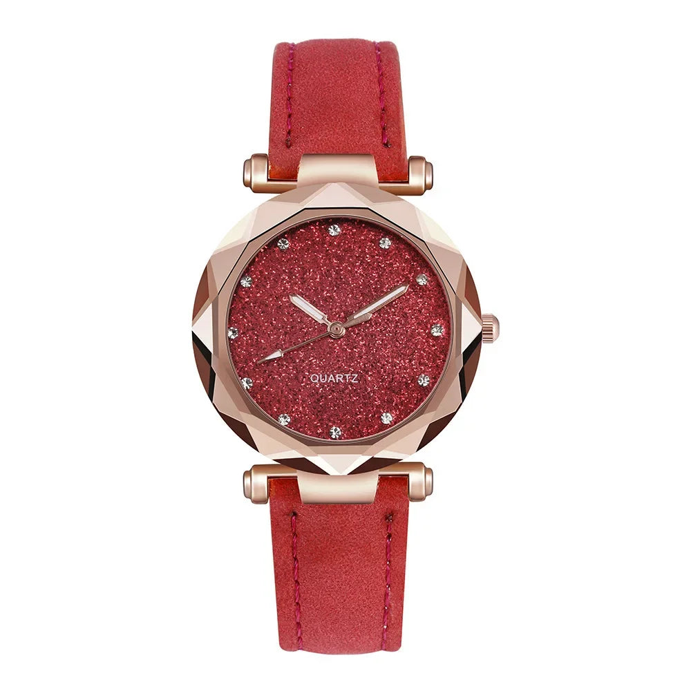 Montre-bracelet ciel étoilé avec biscuits pour femme