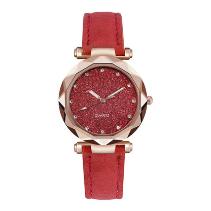 Montre-bracelet ciel étoilé avec biscuits pour femme