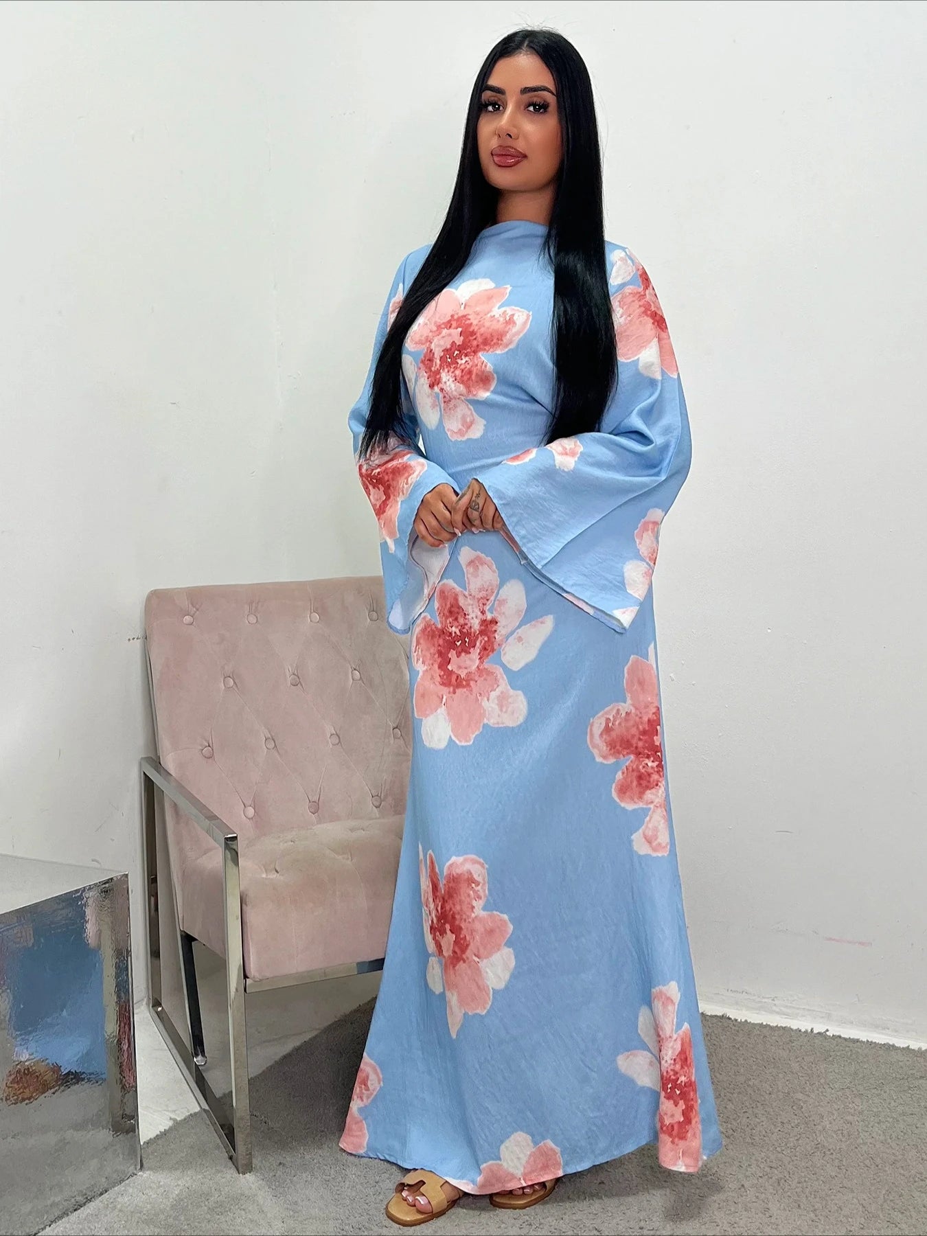 Abaya Robe de soirée imprimée Jalabiya dubaï Caftan