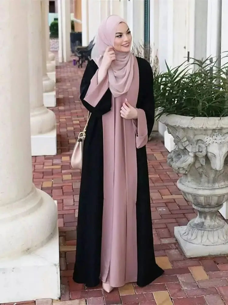 Abaya dubaï luxe épissage faux deux pièces caftan Marocain