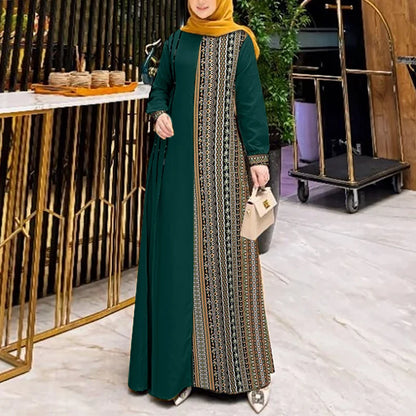 ZANZEA-Robe Maxi à Manches sulf pour Femme, Hijab, Col Rond