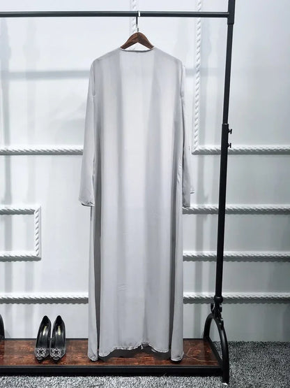 Robe longue à lacets pour femmes, vêtements turcs, Abaya ouverte
