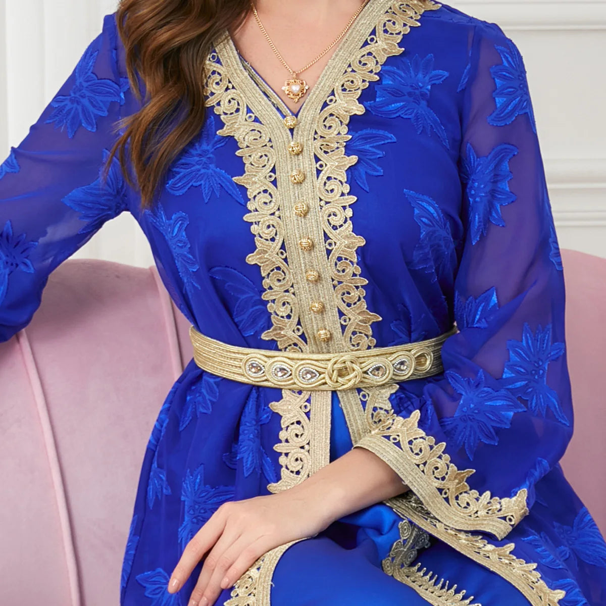 Abaya Dubai-Robe de luxe pour femmes, Caftan Marocain Maxi