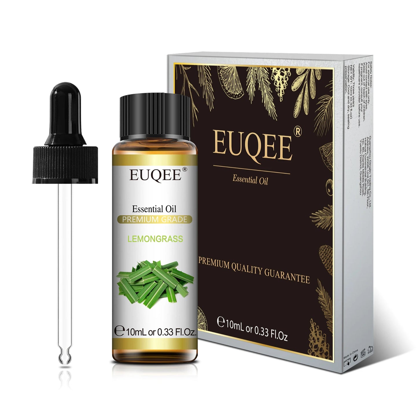 EUQEE-Huile essentielle naturelle pure, Lavande Jasmin Eucalyptus vanille parfum 10ml