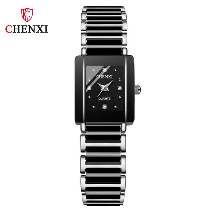 CHENXI 104A Top marque de luxe Couple montre hommes et femmes Imitation bracelet en céramique exquise Date montres relojes para damas