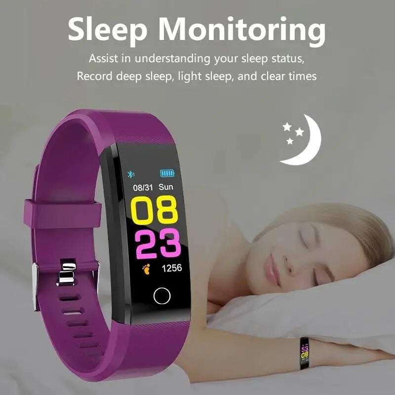 115plus Bluetooth 4.0 Bracelet de Sport Intelligent Smartwatch pour iOS Android Sport Fitness