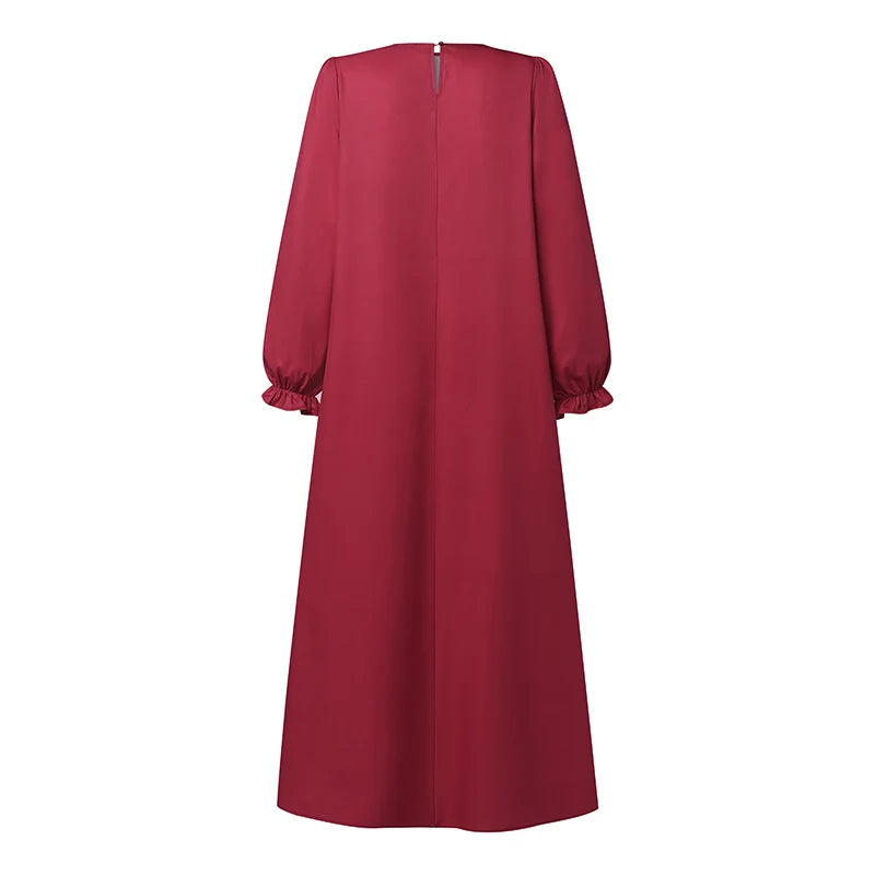 Femmes élégant imprimé fleuri Robe Maxi musulmane Abaya ZANZEA