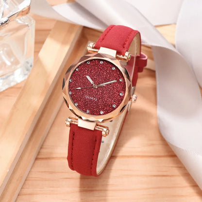 Montre-bracelet ciel étoilé avec biscuits pour femme