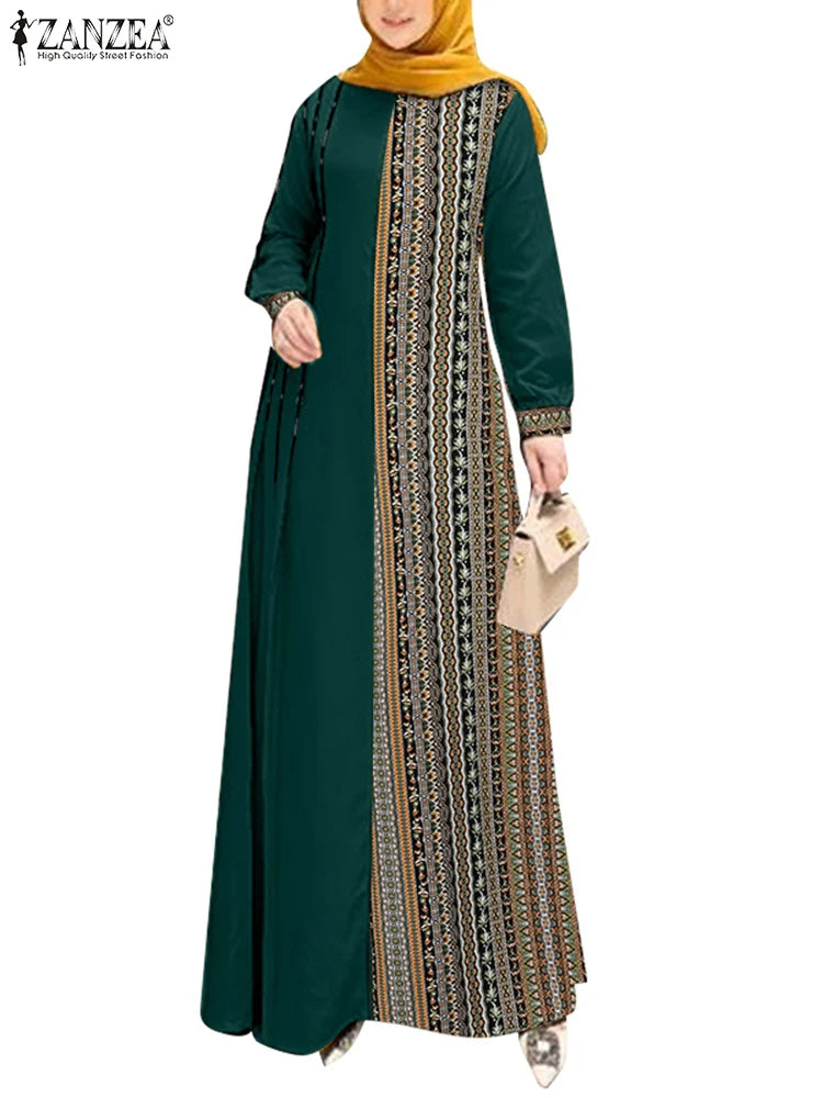 ZANZEA-Robe Maxi à Manches
