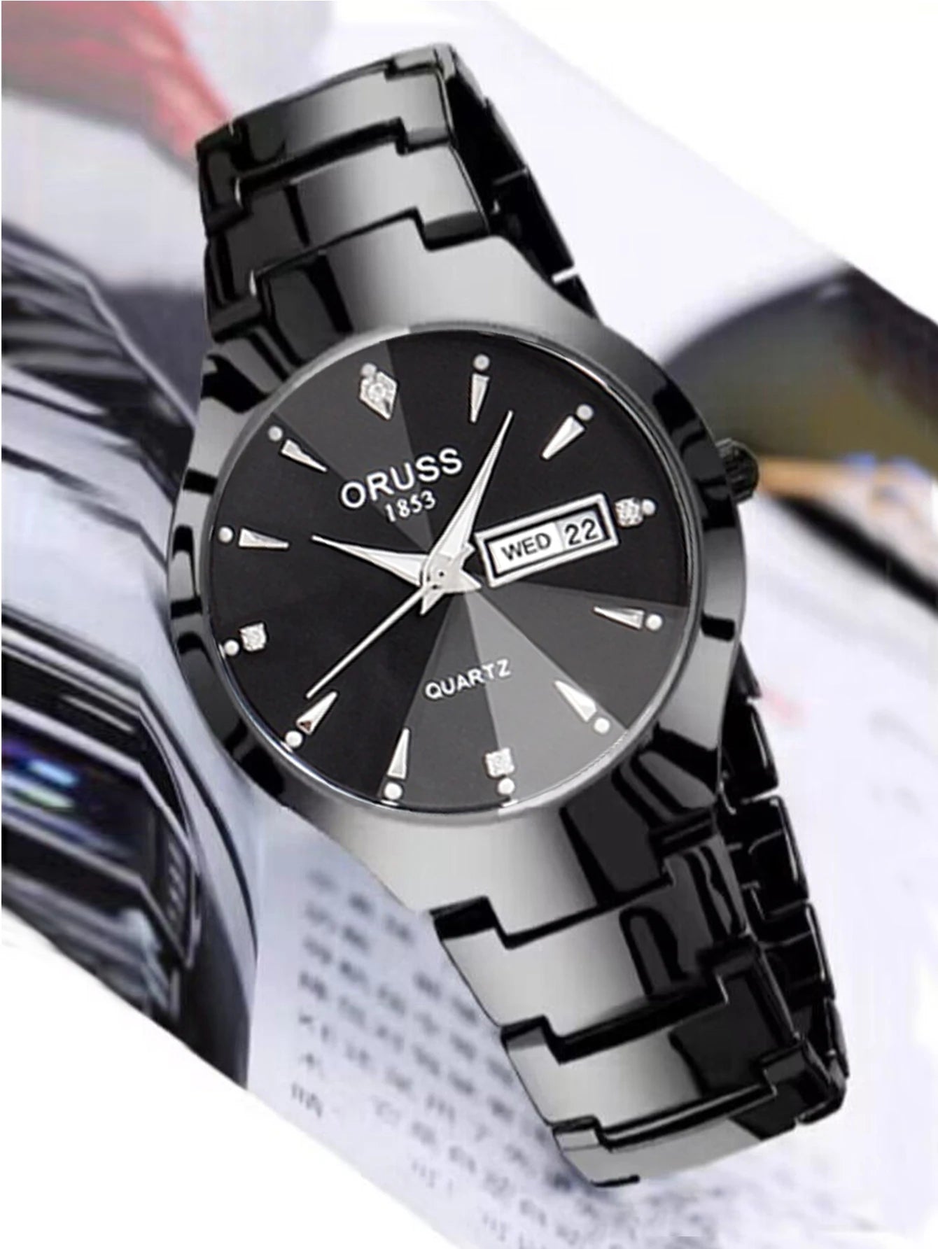 ORUSS-Montre de couple étanche pour hommes et femmes, quartz