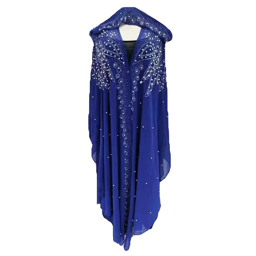 Abaya marocain caftan dubaï robe Maxi à capuche manches chauve-souris