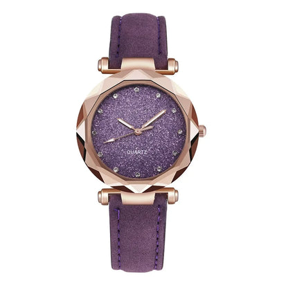 Montre-bracelet ciel étoilé avec biscuits pour femme