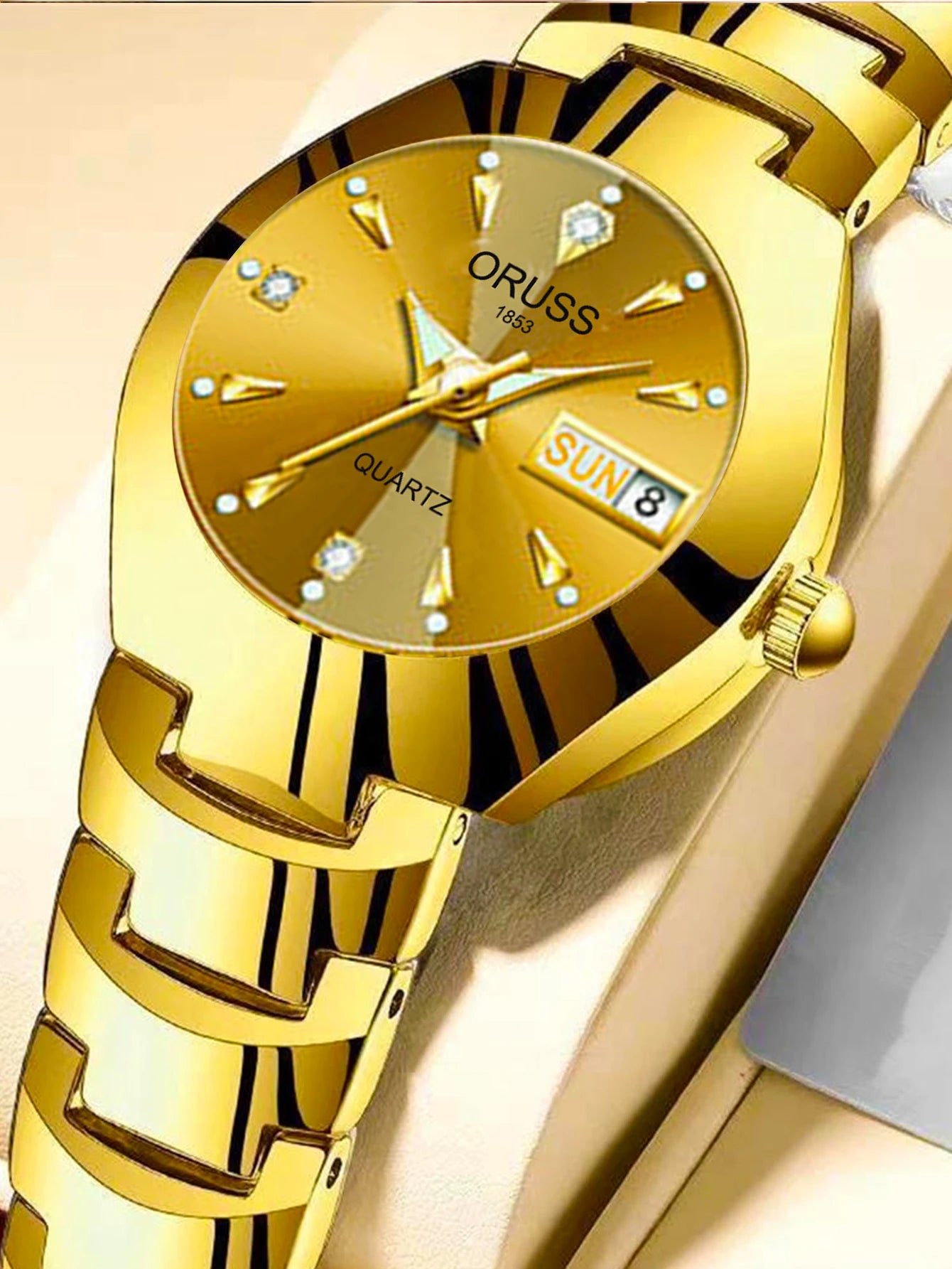ORUSS-Montre de couple étanche pour hommes et femmes, quartz