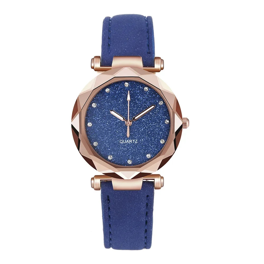 Montre-bracelet ciel étoilé avec biscuits pour femme