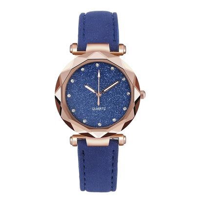 Montre-bracelet ciel étoilé avec biscuits pour femme